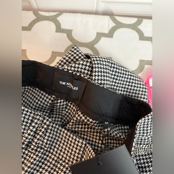 The Kooples houndstooth Wool blend pants with chains NWT Size 34= Size US 2 - Picture 8 of 15